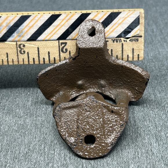 Coca Cola Cast Metal Wall Mount Bottle Opener Embossed Rustic Metal Decor - Picture 5 of 7